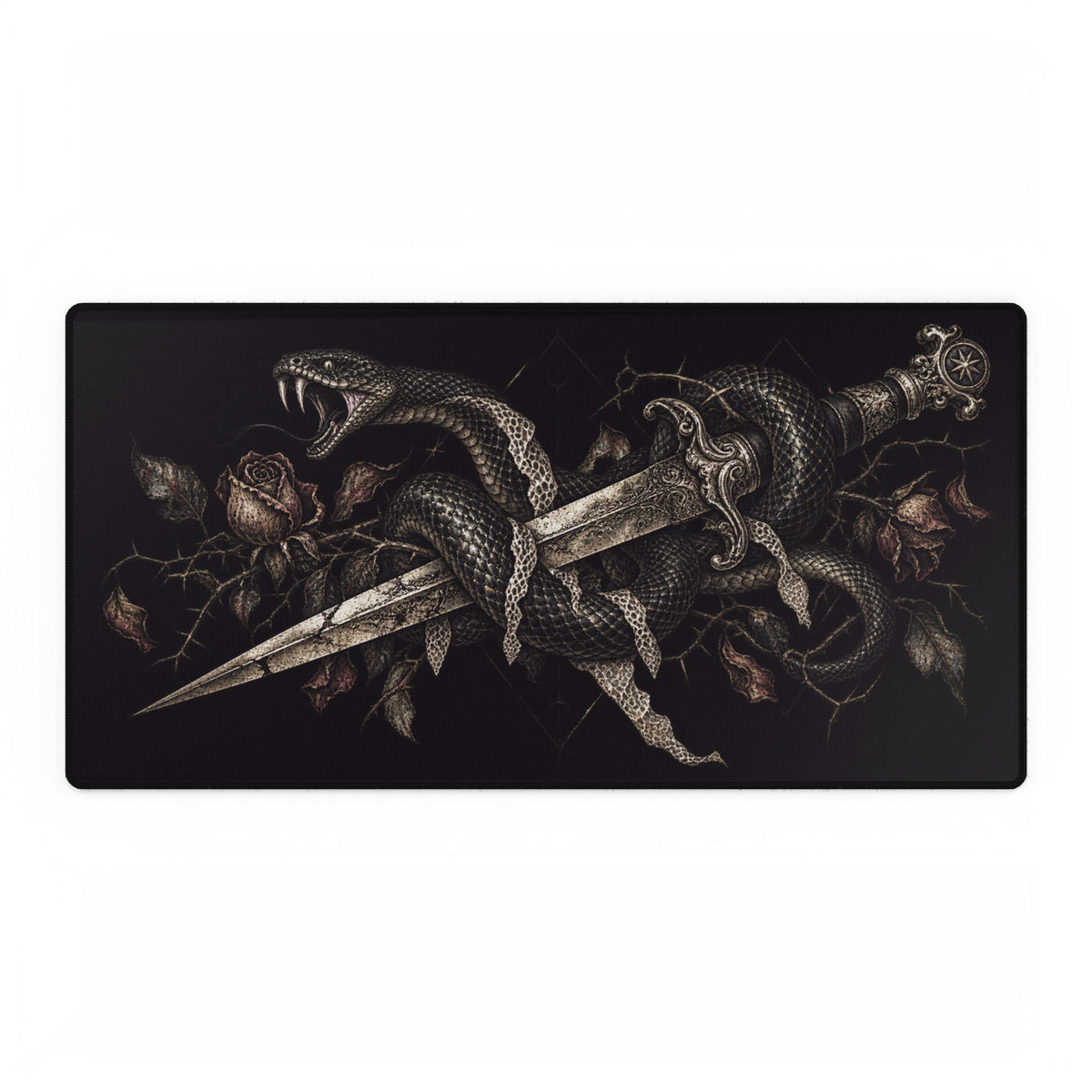 Mouse Mat | Snake and Dagger | Gothic Desk Pad