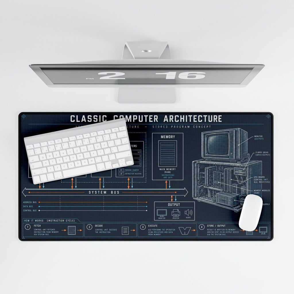 Classic Computer Architecture | Blueprint Gaming/Workstation Mouse Pad