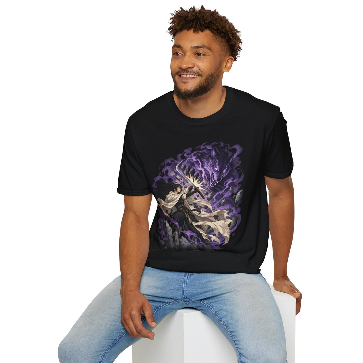 Trial of the Wolf | Samurai Anime Storm Warrior T-Shirt