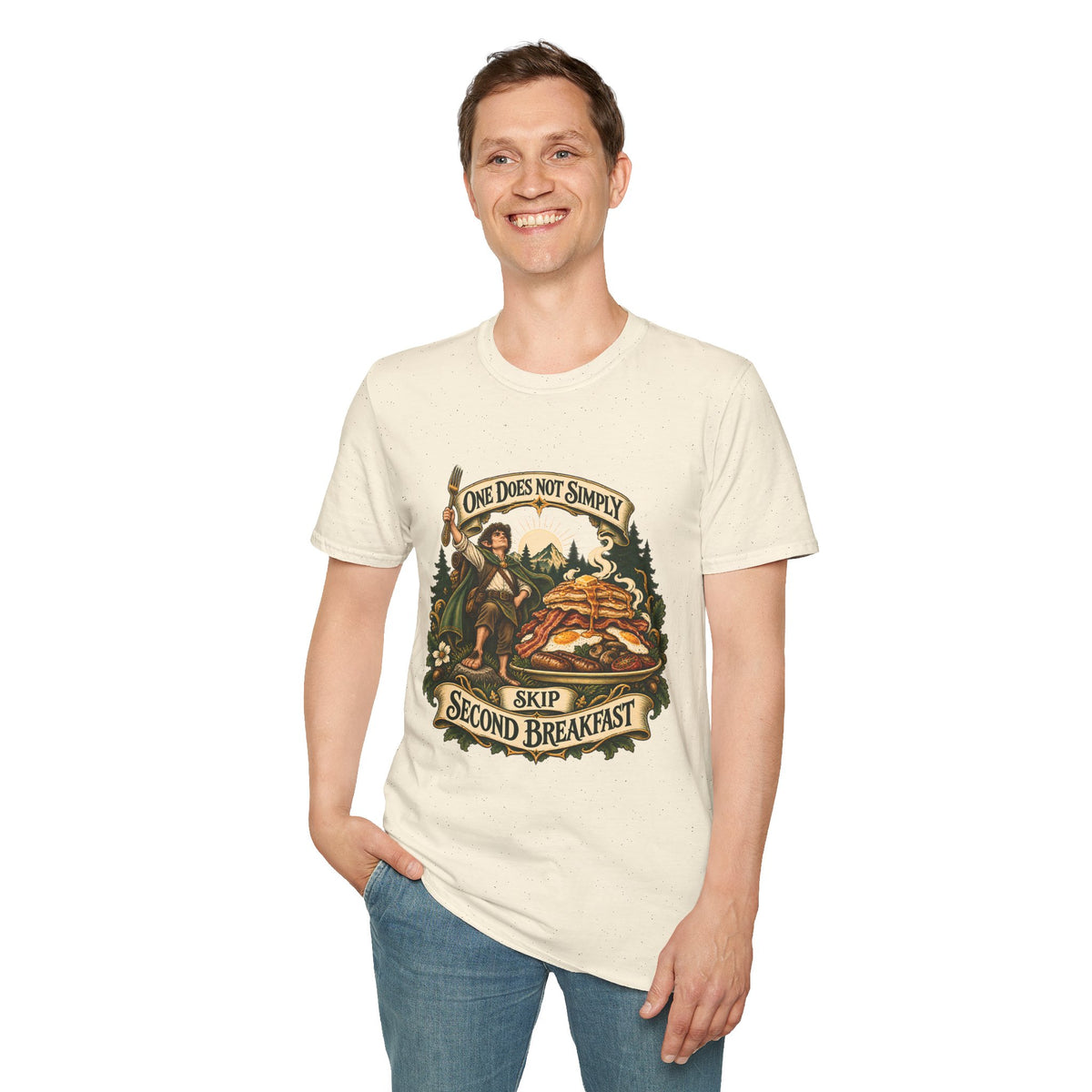 One Does Not Simply Skip Second Breakfast | Funny Hobbit Breakfast Graphic