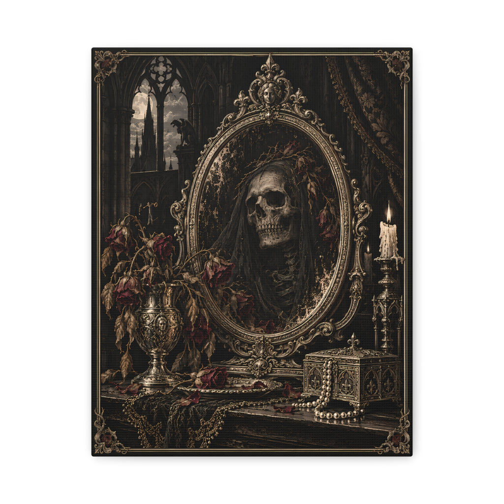 Canvas | Gothic Skull Vanity | Occult Wall Art