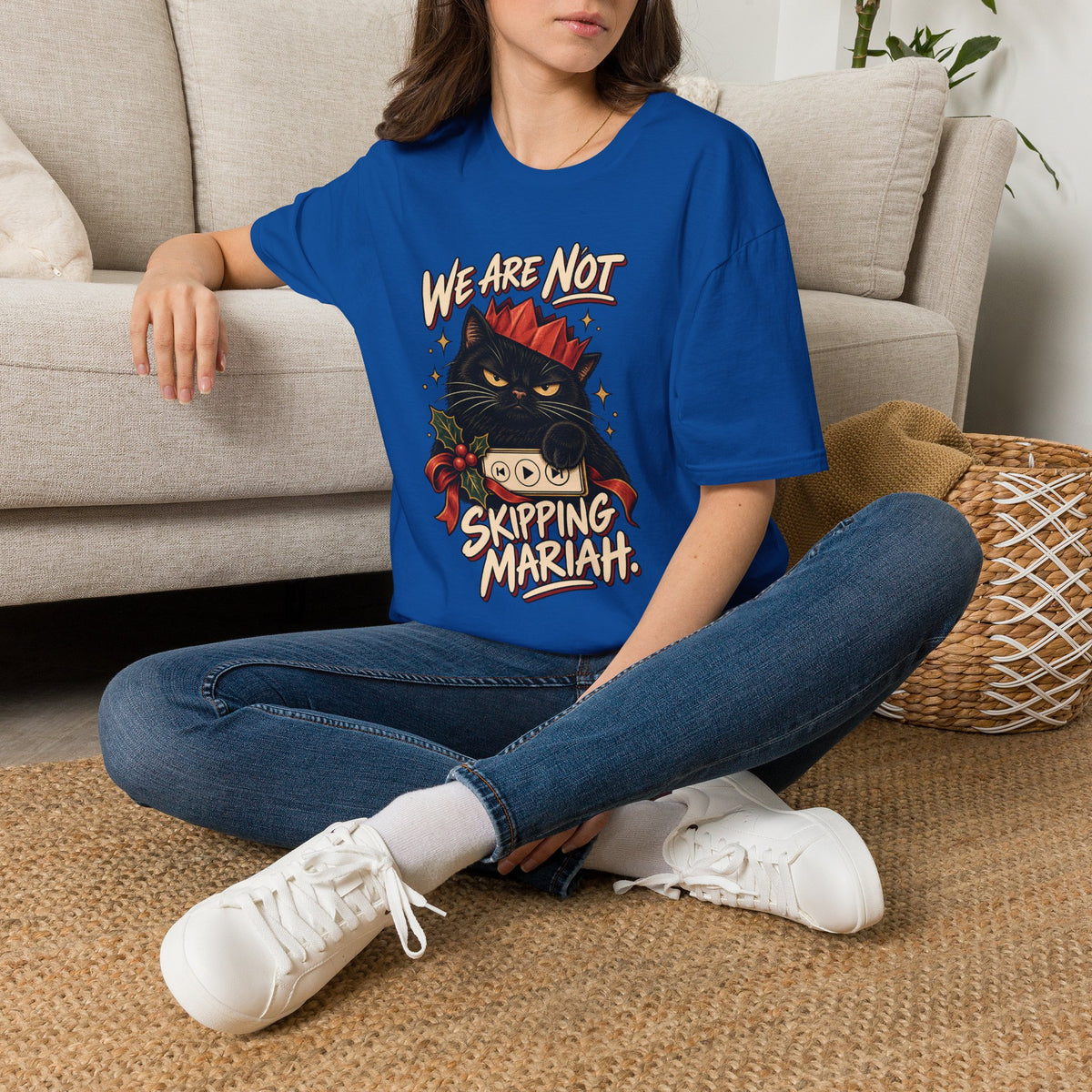 We Are Not Skipping Mariah | Mariah Carey Cat Fan Christmas Holiday Tee