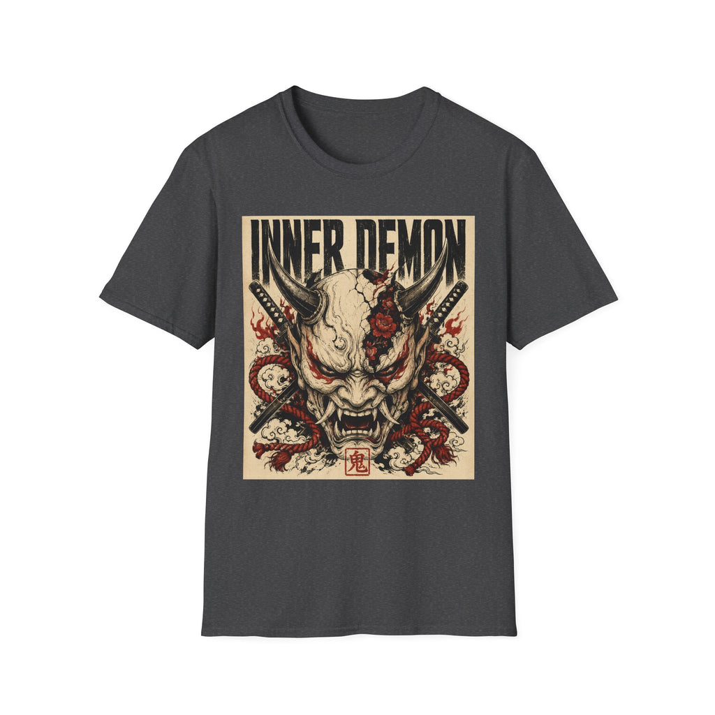 Inner Demon Graphic T-Shirt — Horror Skull Oni Design