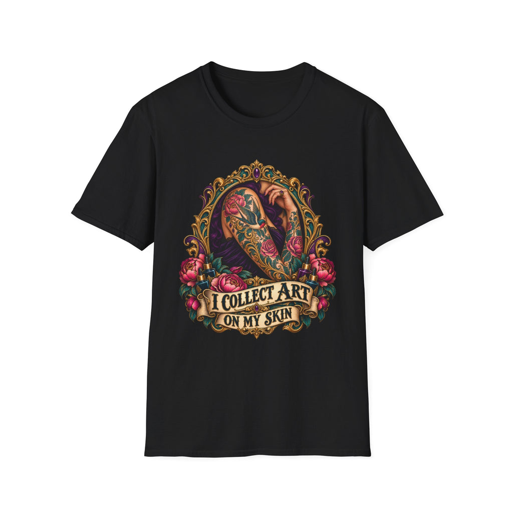 I Collect Art on My Skin Tattoo Collector T-Shirt Design