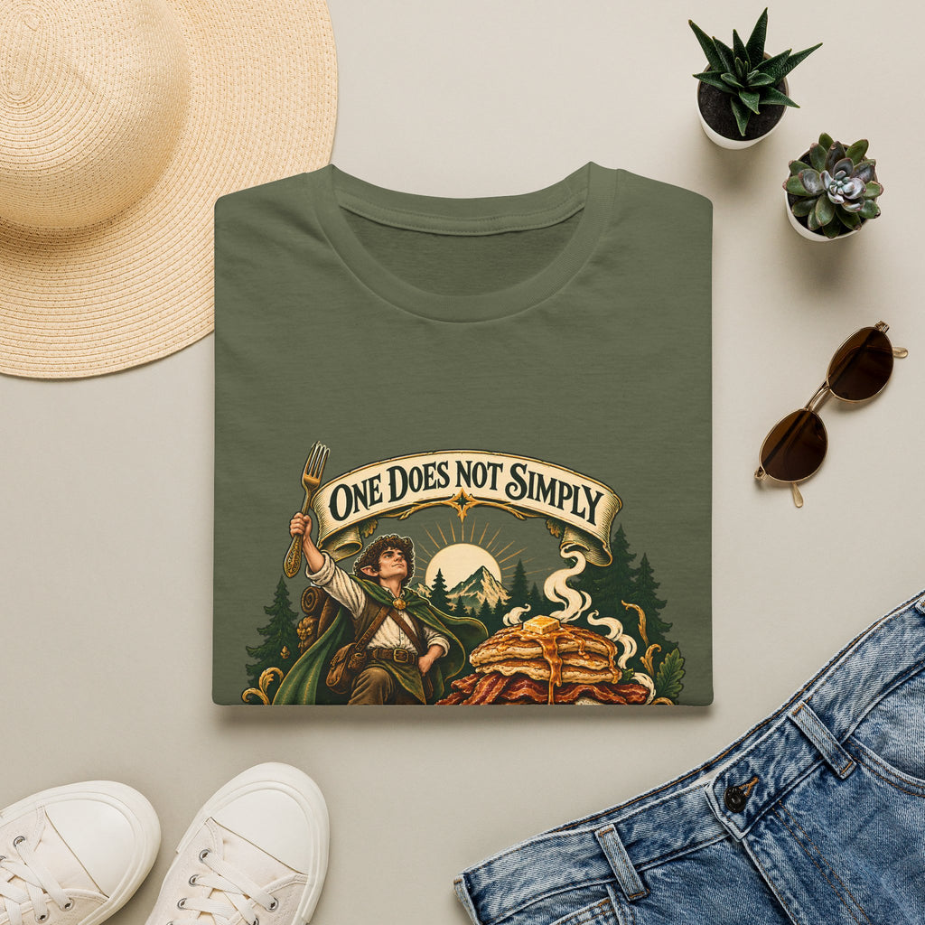 One Does Not Simply Skip Second Breakfast | Funny Hobbit Breakfast Graphic