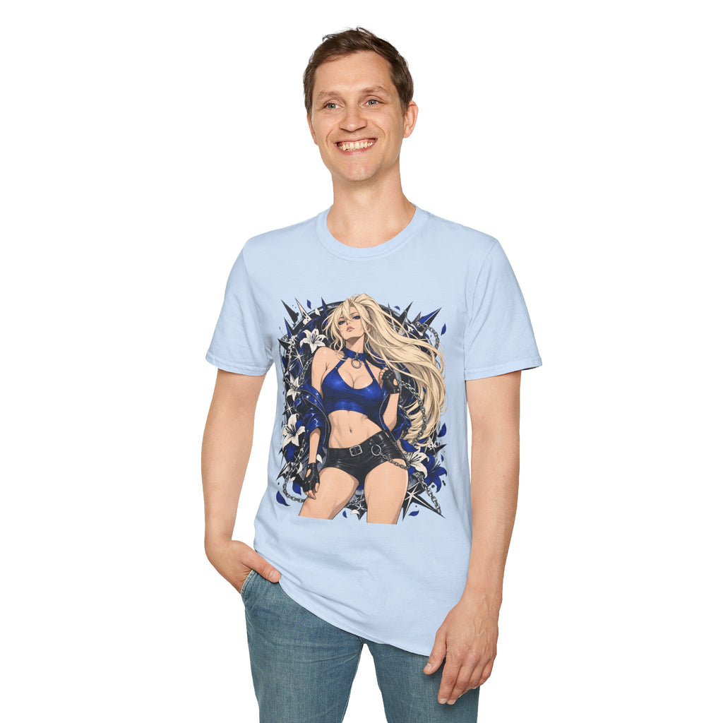 Electric Girl | Japanese Anime | Blonde Bombshell Pin Up Graphic Shirt