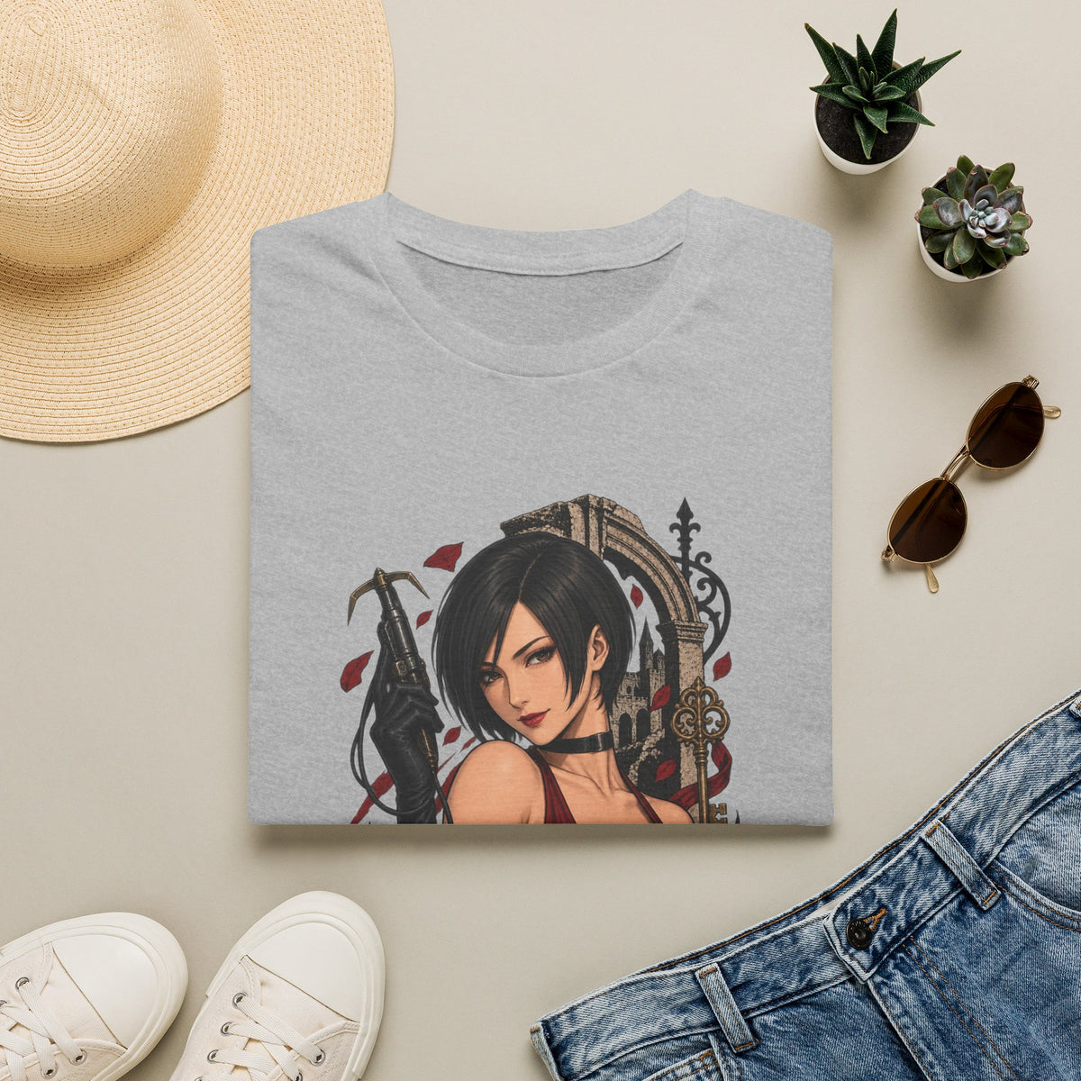 Ada Wong | Residsent Evil Gothic Anime Pin Up Girl T-Shirt