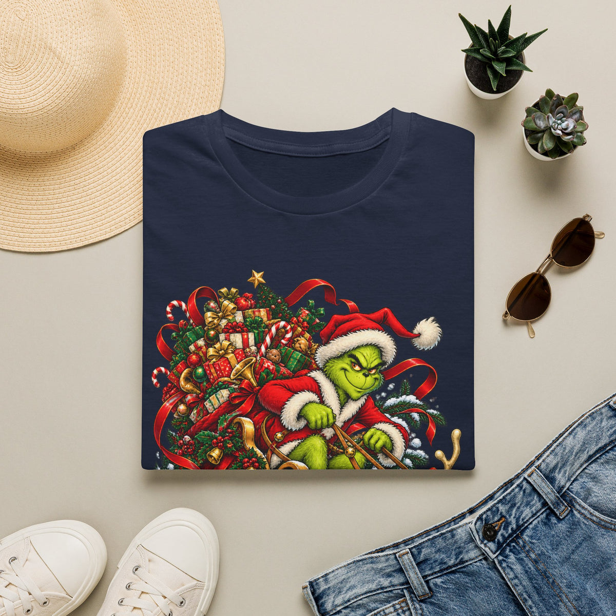 Grinch & Max Sleigh Ride | Funny Christmas T Shirt