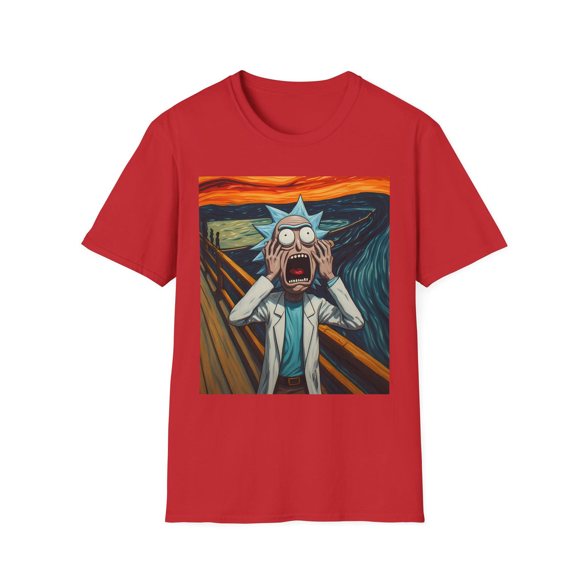 Rick Scream Tee — Rick and Morty Parody of The Scream T-Shirt