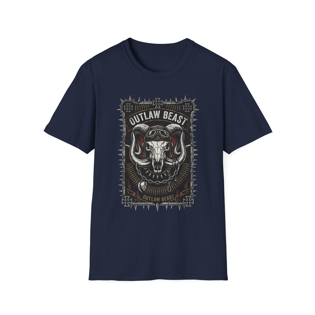 Outlaw Beast Skull T-Shirt — Biker Ranch Graphic Tee