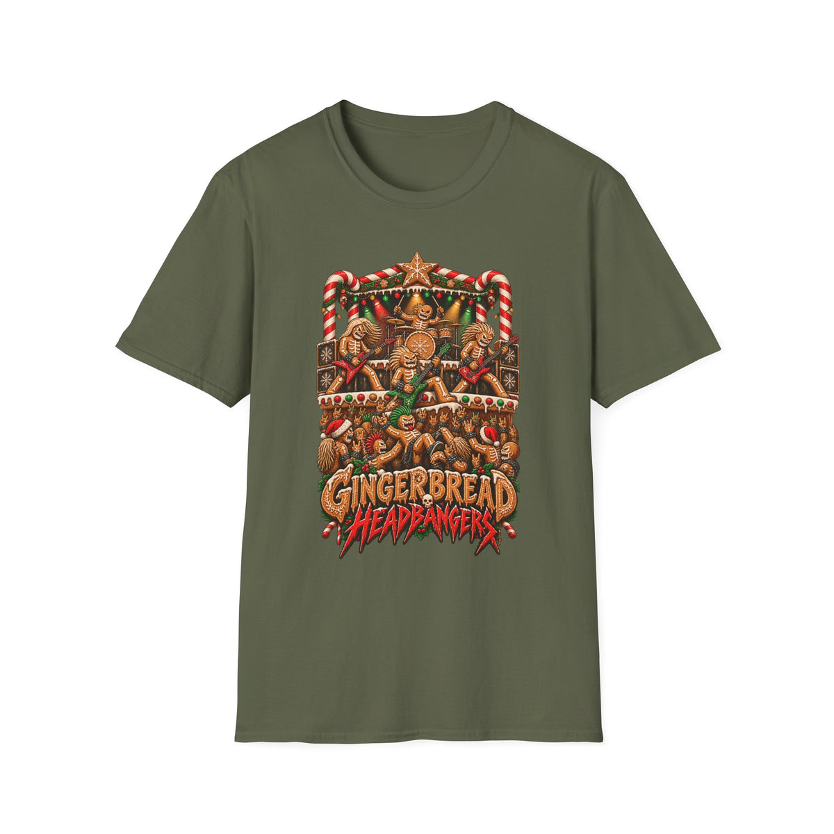 Gingerbread Headbangers | Christmas T-Shirt