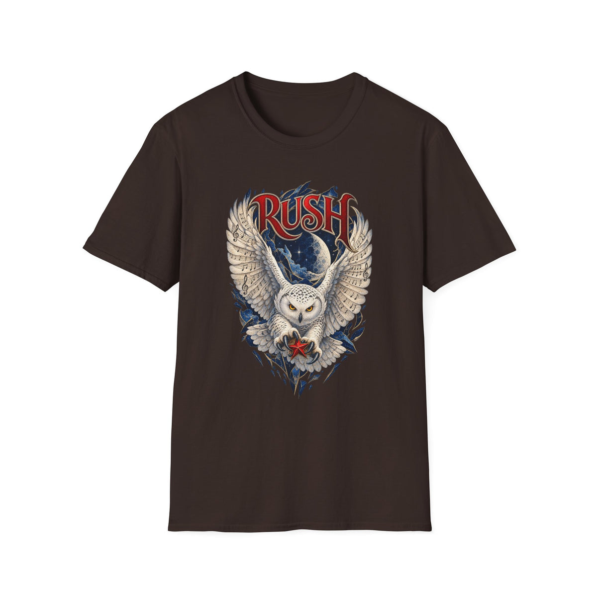 Rush | Fly by Night | Prog Rock | Owl Band Graphic T-Shirt