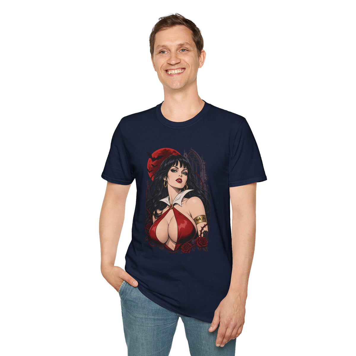 Vampirella | Sexy Halloween Vampire Pin Up Girl Sorceress Graphic T-Shirt