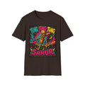 T-Shirt — Colorful 'Tung Tung Tung' Cartoon Log Design (Sahur)