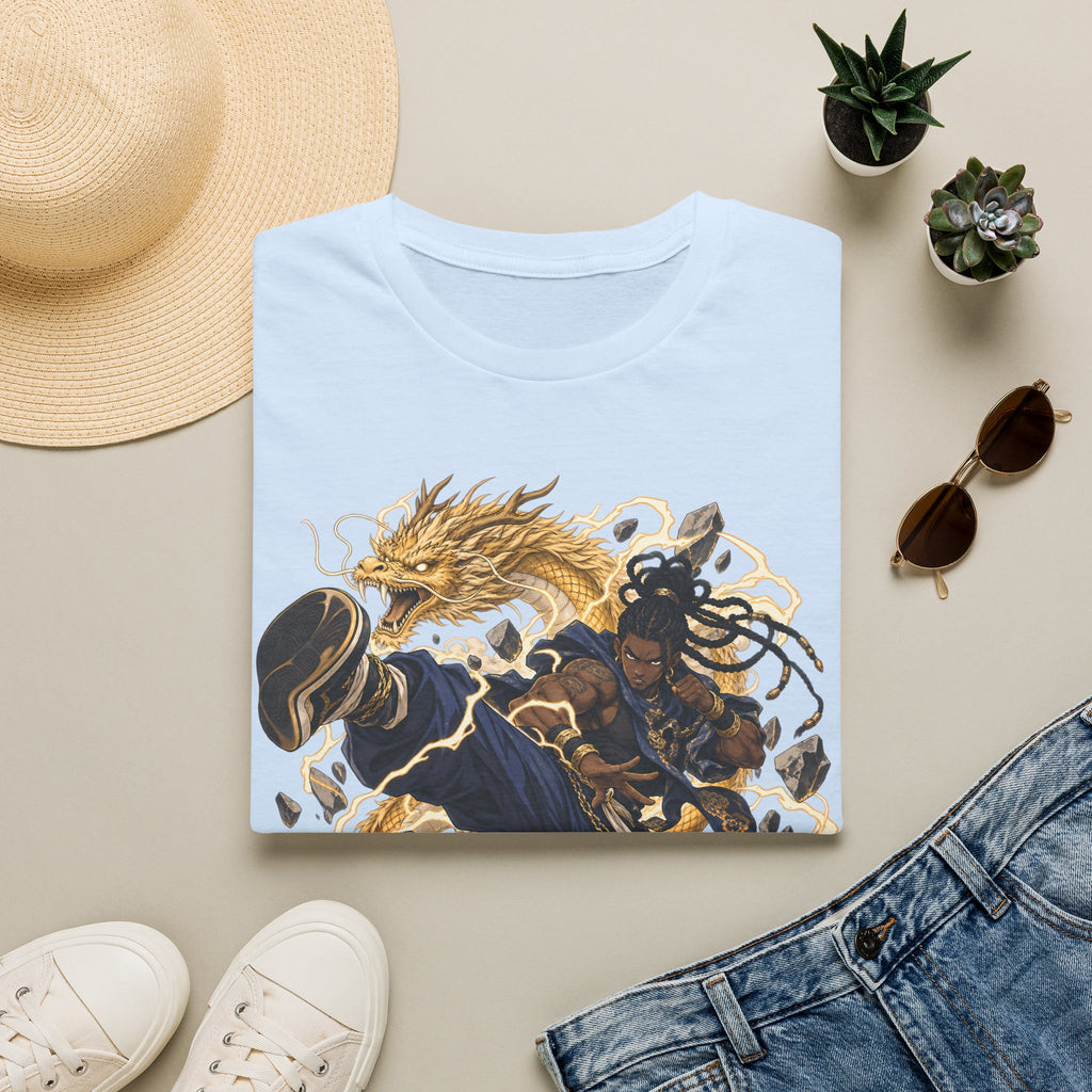 Golden Dragon | Ninja Dragon Kick | Martial Arts Warrior T Shirt