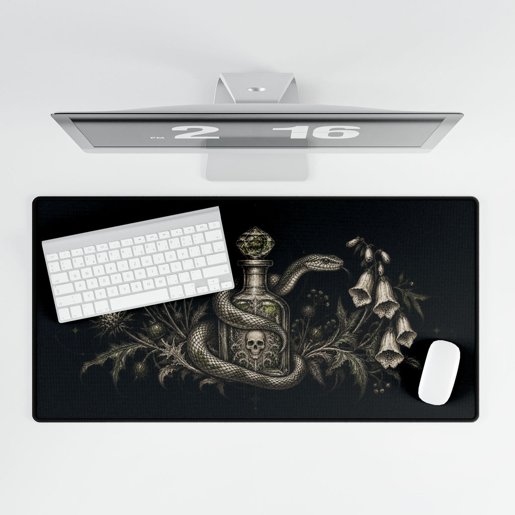 Mouse Mat | Poison Bottle & Serpent | Gothic Apothecary Art Desk Pad