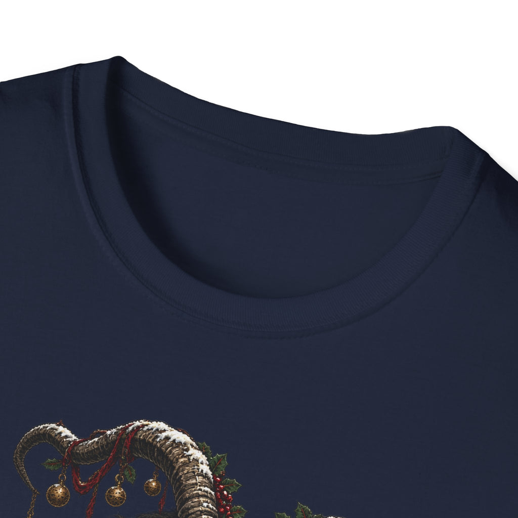 Krampus with Bell | Dark Christmas Demon T-Shirt