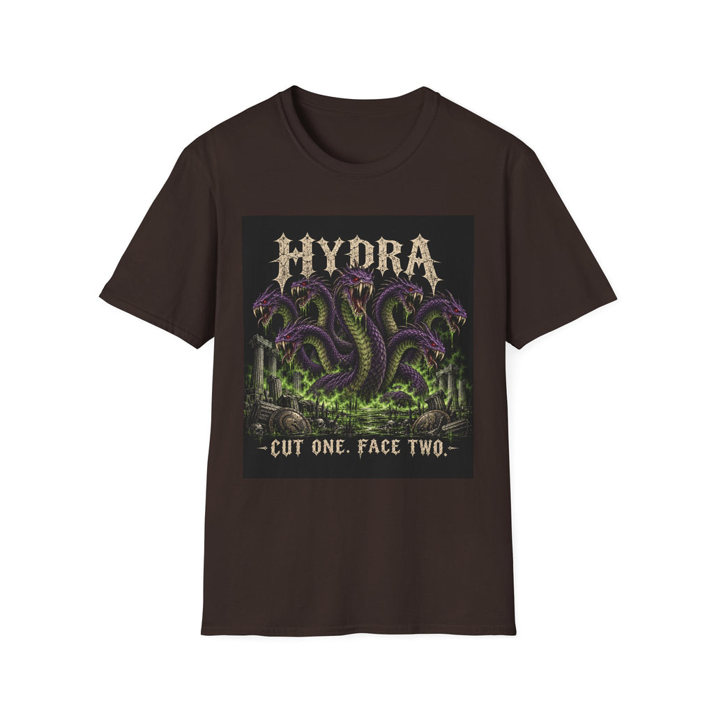 Hydra Snake Graphic Tee — "Cut One, Face Two" Mythical Serpent T-Shirt