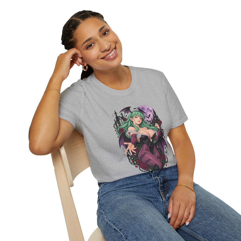 Morrigan | Sexy Succubus Pin Up Girl | Gothic Sorceress Halloween Gamer T-Shirt