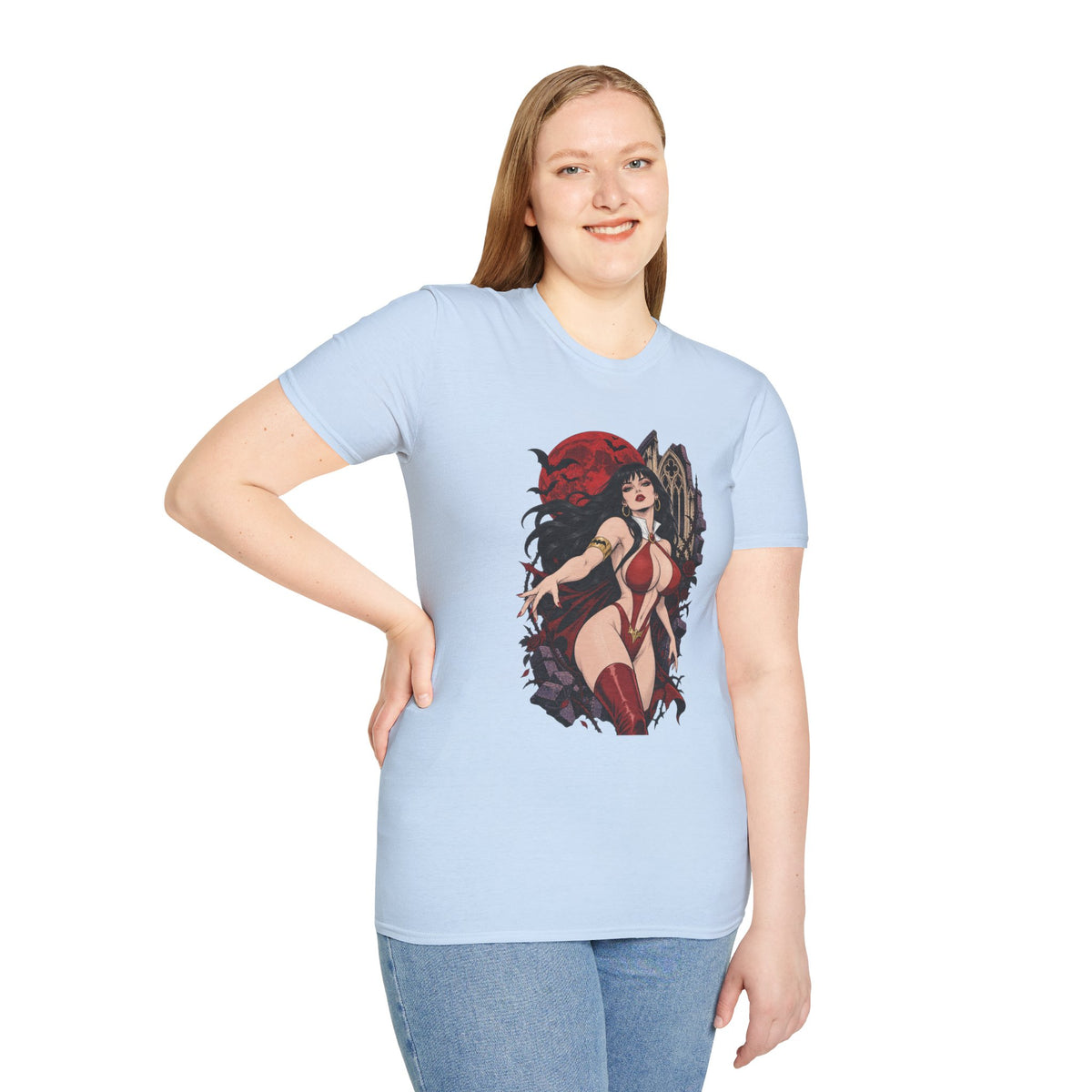 Vampirella | Sexy Vampire Queen | Pin Up Girl | Sexy Halloween Graphic T-Shirt