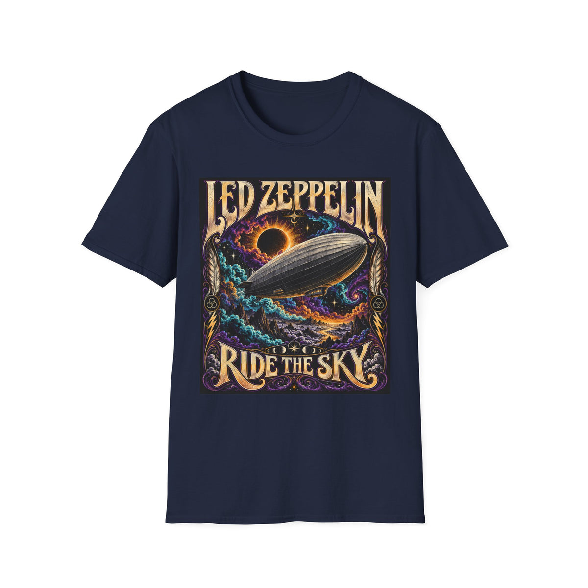 Led Zeppelin "Ride the Sky" Graphic T‑Shirt — Classic Rock Band Tee