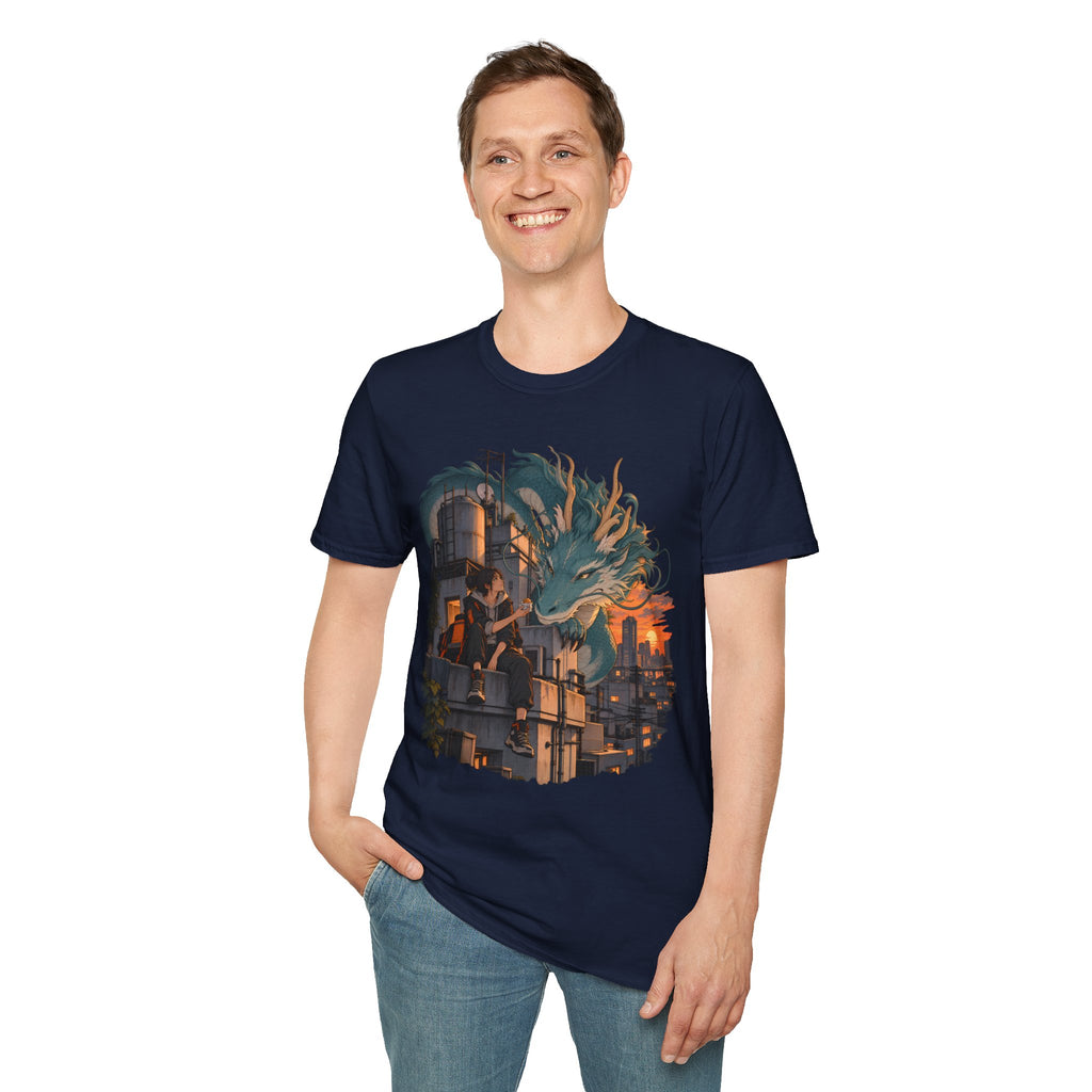 Serpent Cityscape | Urban Japanese Dragon T-Shirt