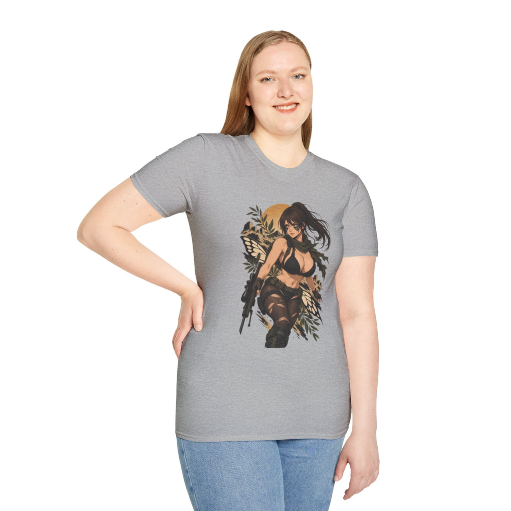 Quiet | Sexy Metal Gear Pin Up Girl | Anime Style Sniper Girl T-Shirt