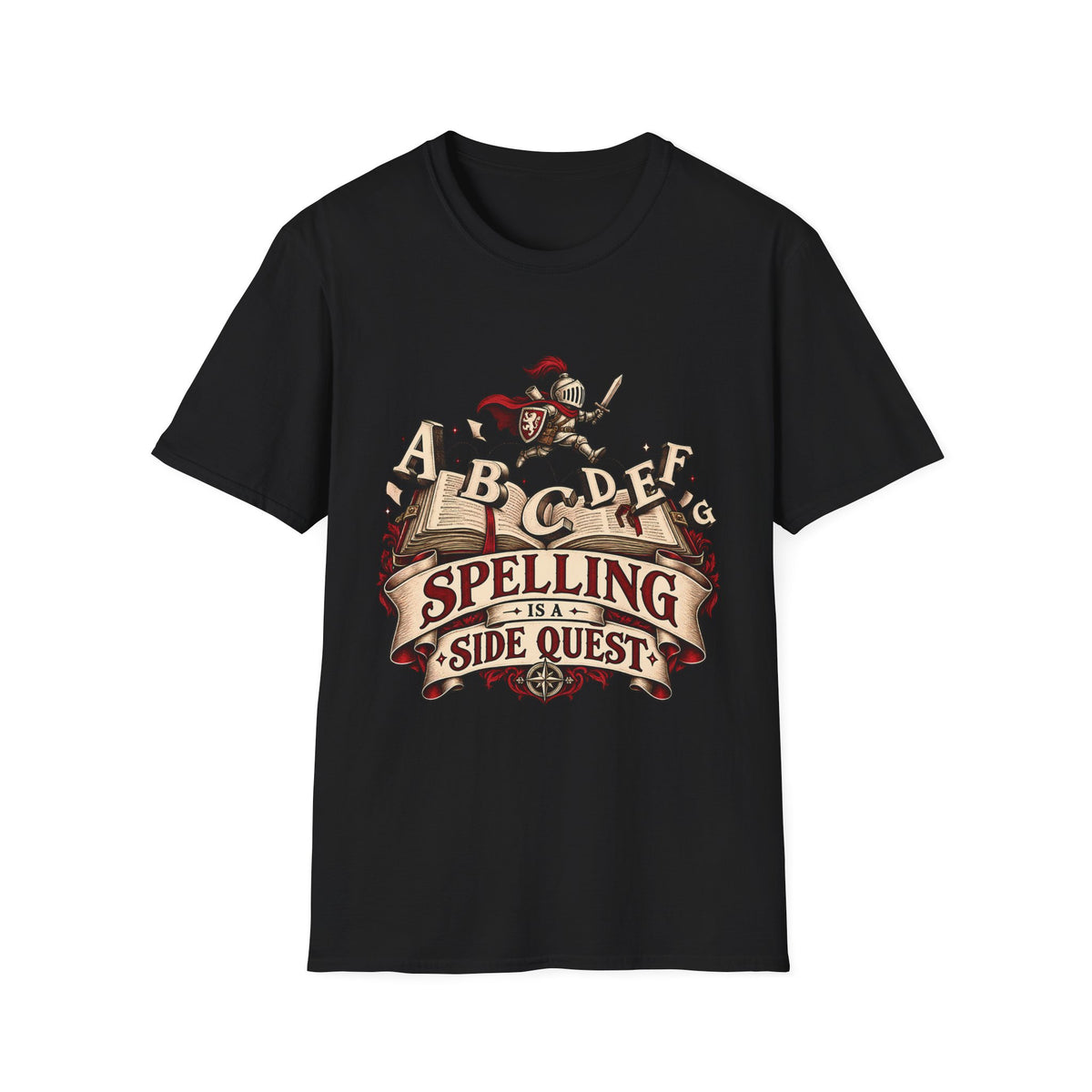 Spelling Is a Side Quest | Funny Spelling & Knight T Shirt
