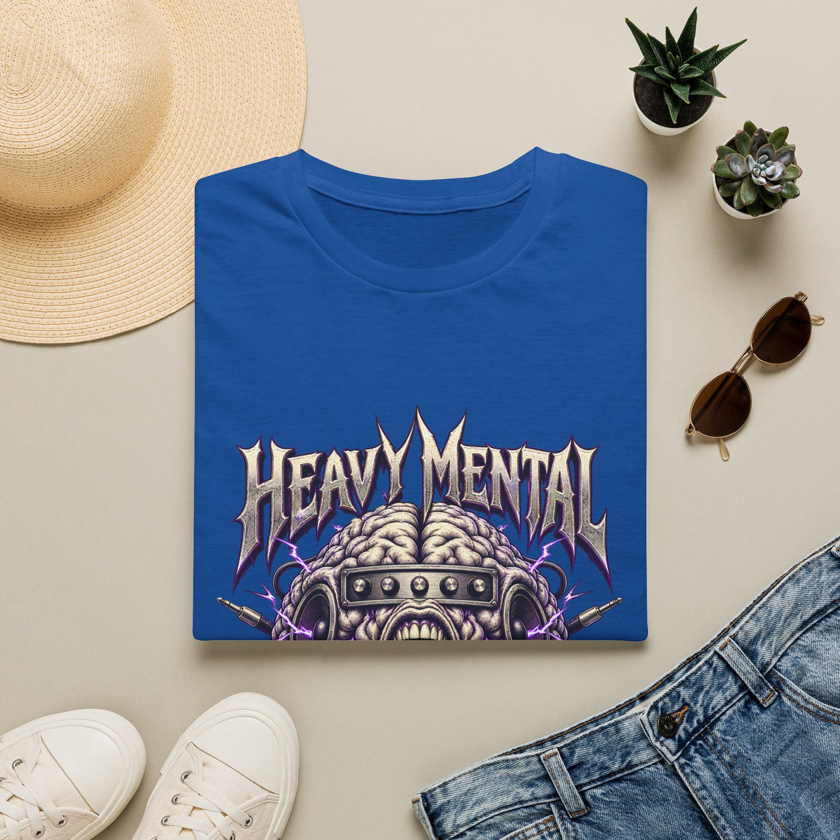 Heavy Mental T-Shirt | Live In My Head' Metal Graphic Tee