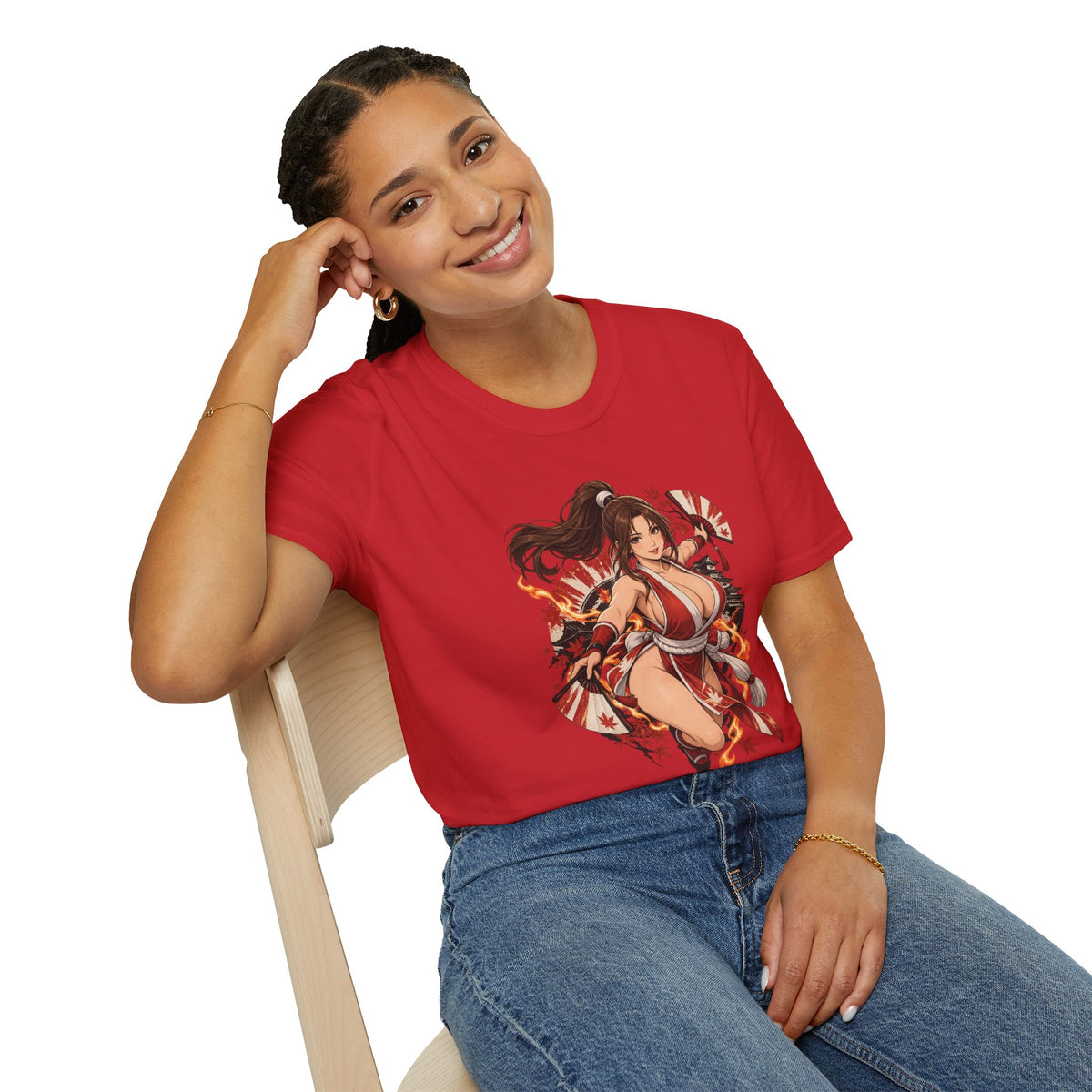 Mai Shiranui | Fatal Fury | Anime Style Pin up Girl Warrior T-Shirt