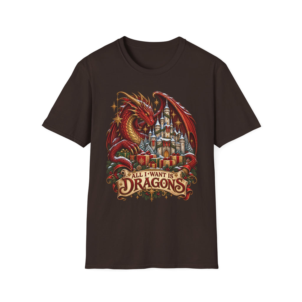 All I Want For Christmas | Dragon Castle T-Shirt