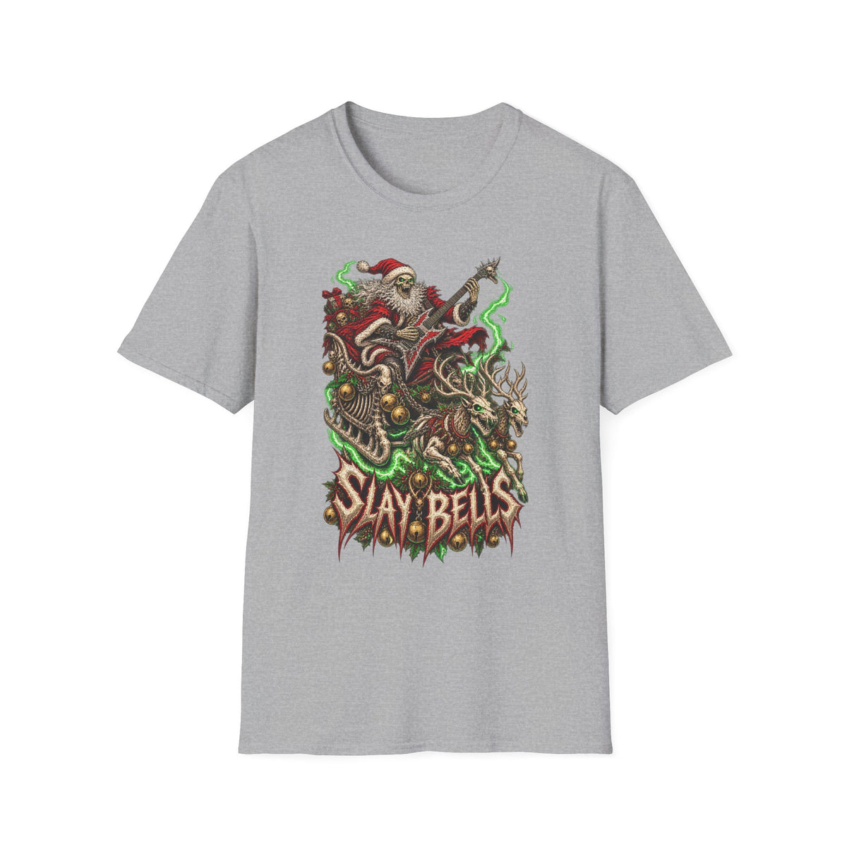 Slay Bells | Santa Clauses Horror Christmas T-Shirt