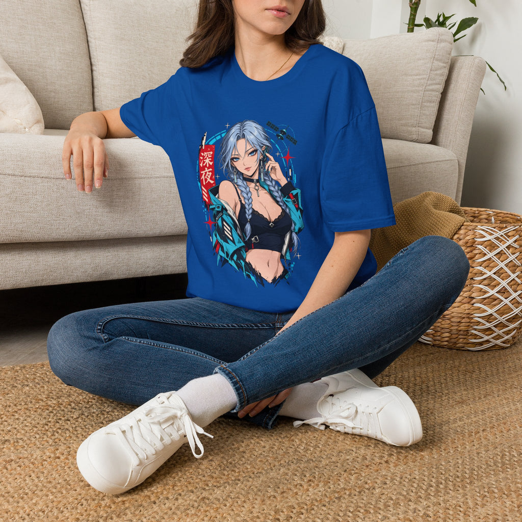 Ice | Sexy Anime Cyber Pin Up Girl Graphic T-Shirt