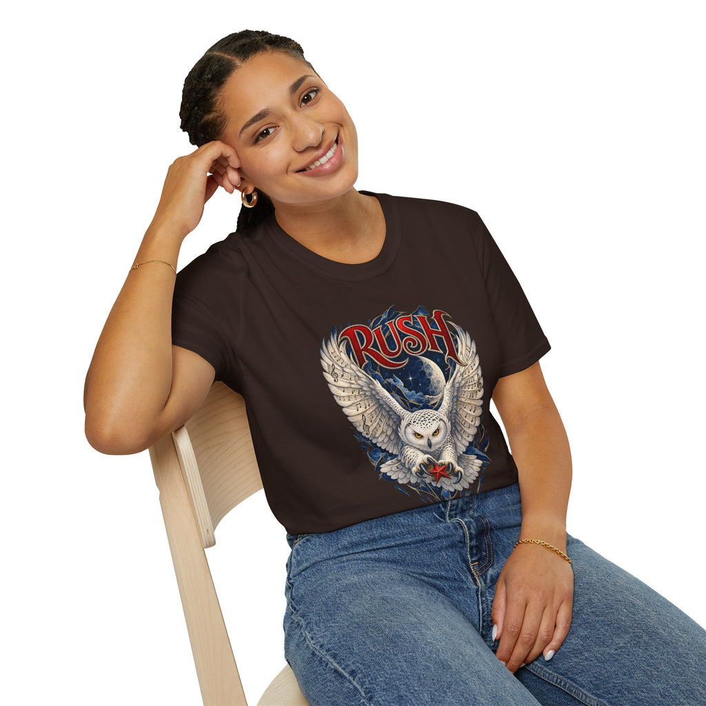 Rush | Fly by Night | Prog Rock | Owl Band Graphic T-Shirt