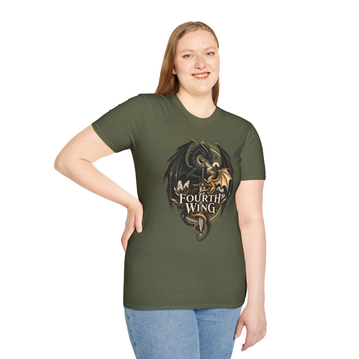 Fourth Wing | Book Inspired Dragon Logo | Fantasy Book T-Shirt