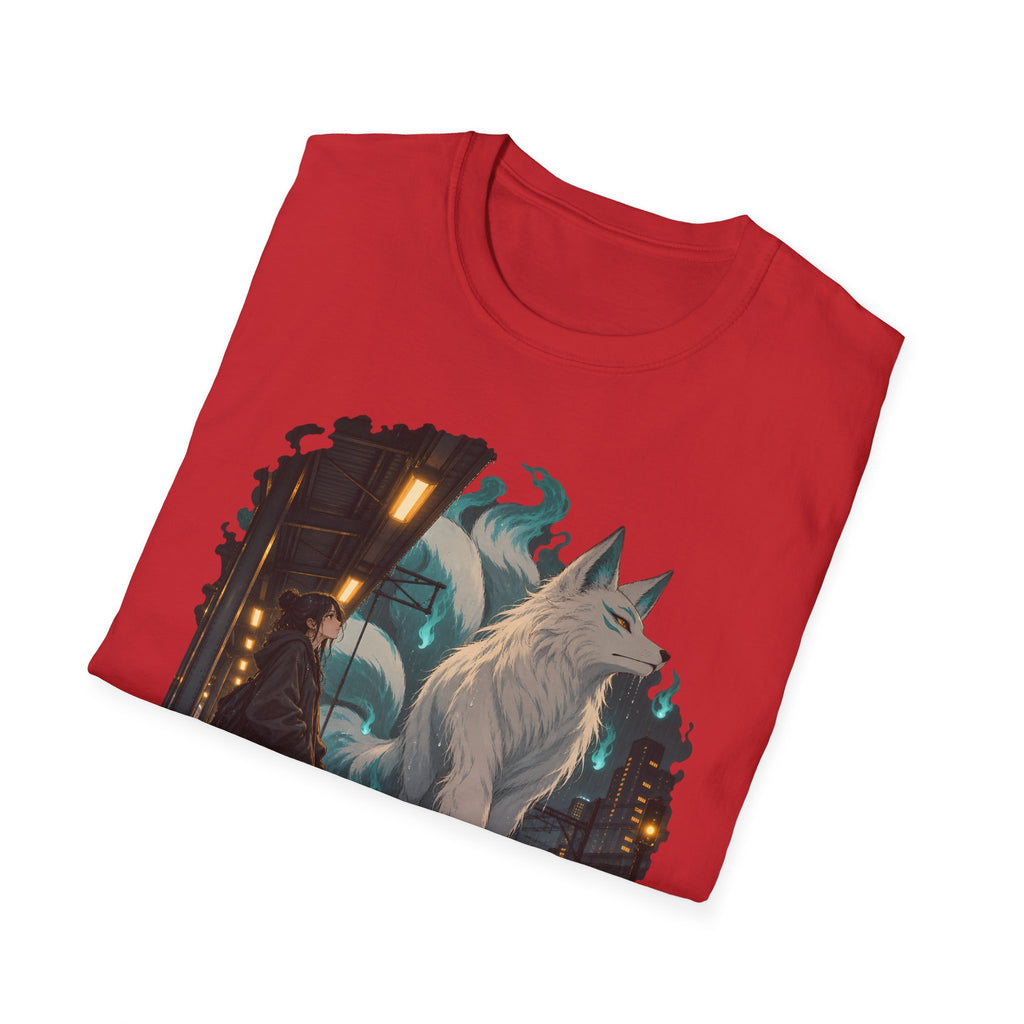 Wolf in the Rain | Last Train Home T-Shirt | Urban Nightscape Graphic Tee