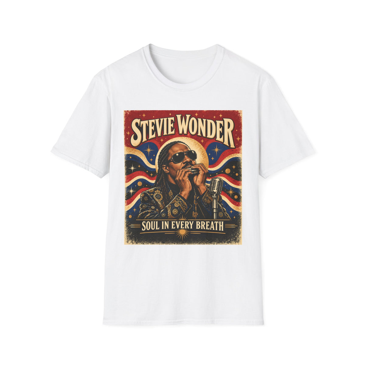 Retro Soul Singer Graphic T-Shirt — "Soul in Every Breath"