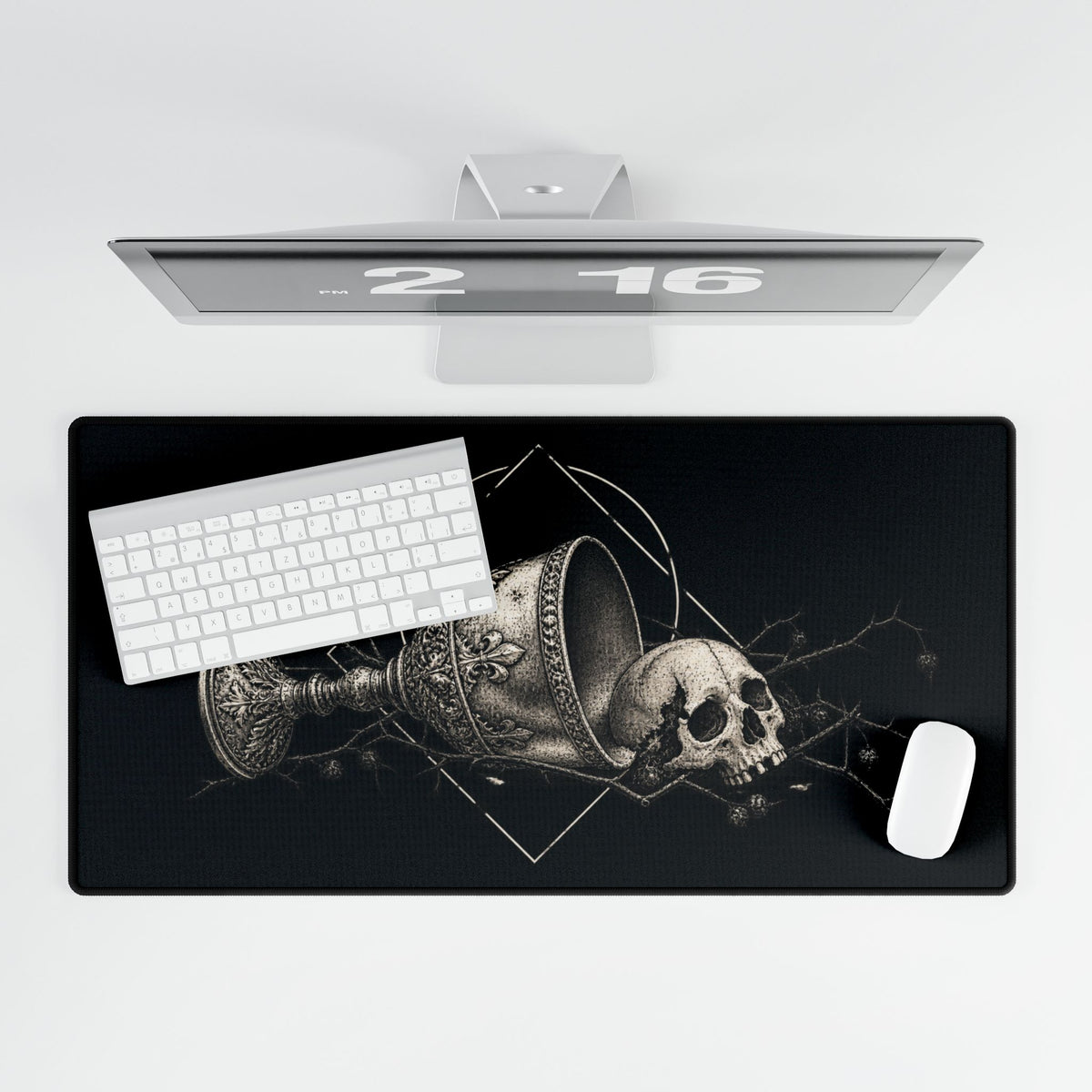 Gothic Chalice & Skull | Dark Aesthetic Gaming/Work Mousepad