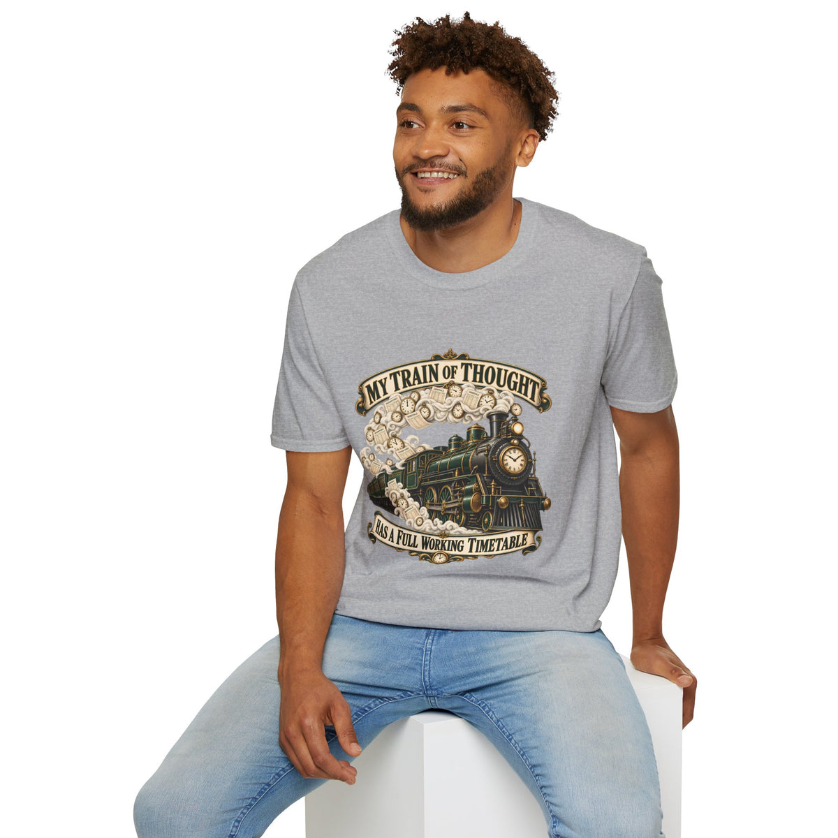 Train of Thought Vintage Steam Engine T-Shirt | My Train of Thought Has a Full Working Timetable