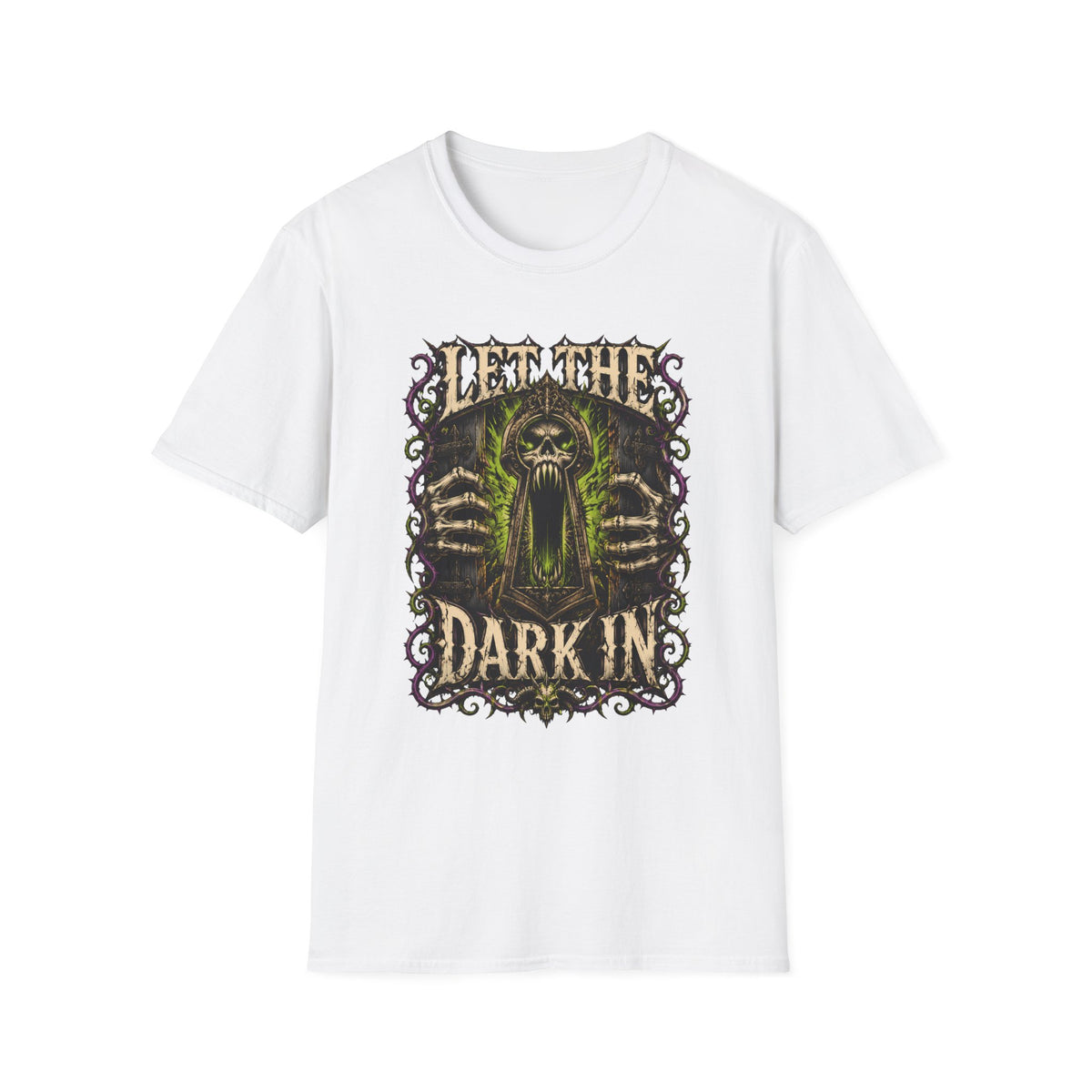 Let The Dark In T-Shirt - Gothic Grunge Skull Tee