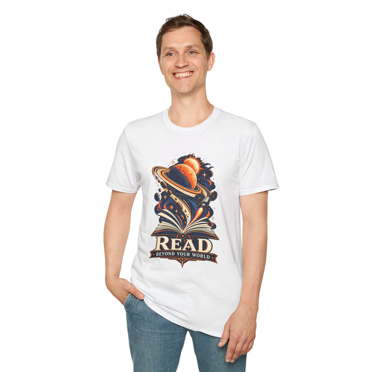 Read Beyond Your World | Book and Space Lovers T-Shirt | Project Hail Mary Inspired
