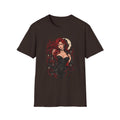 Crimson Dusk | Sexy Gothic Hannya Mask Pin up Woman T-Shirt