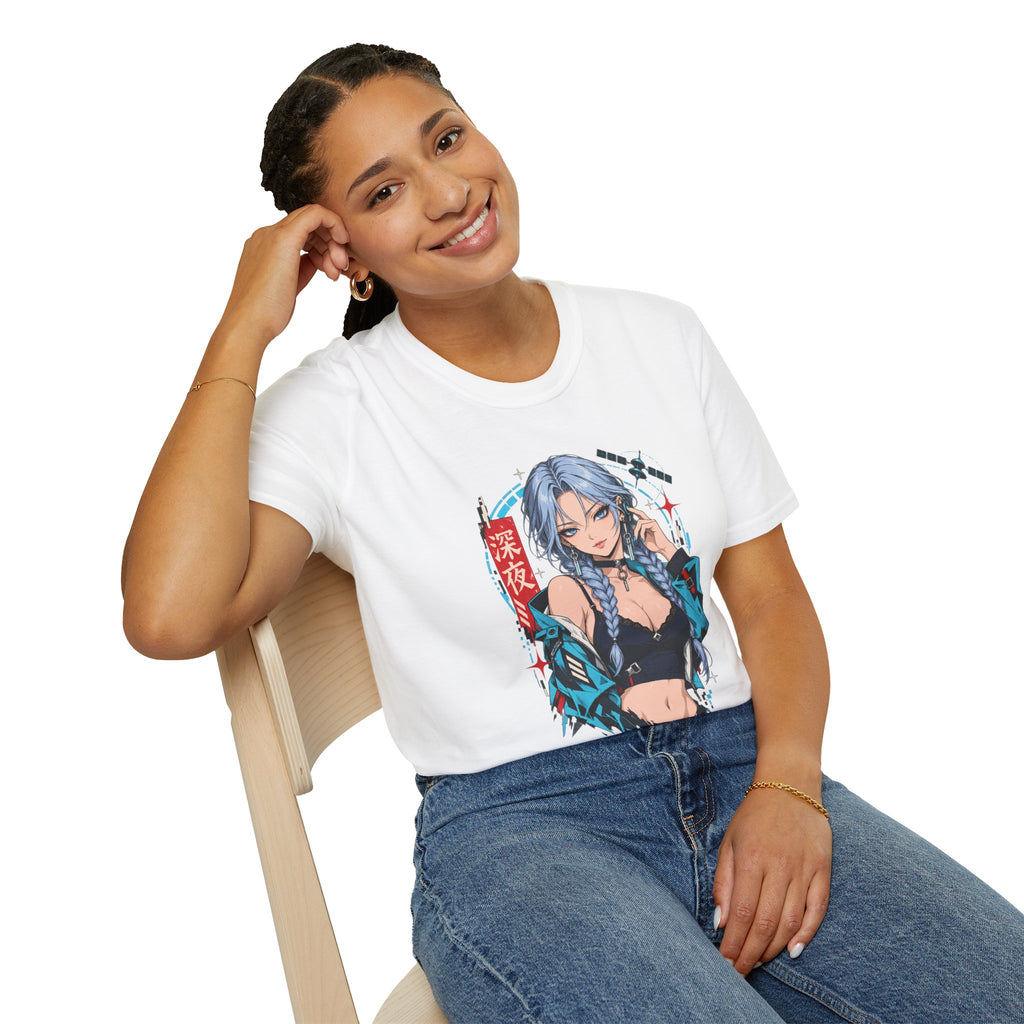 Ice | Sexy Anime Cyber Pin Up Girl Graphic T-Shirt
