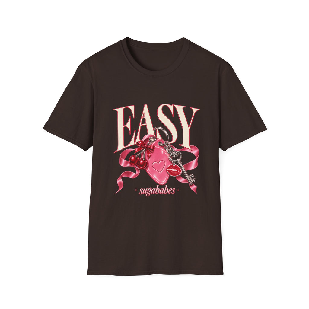 Sugababes | Easy Lockheart Pink Key & Heart Graphic T Shirt