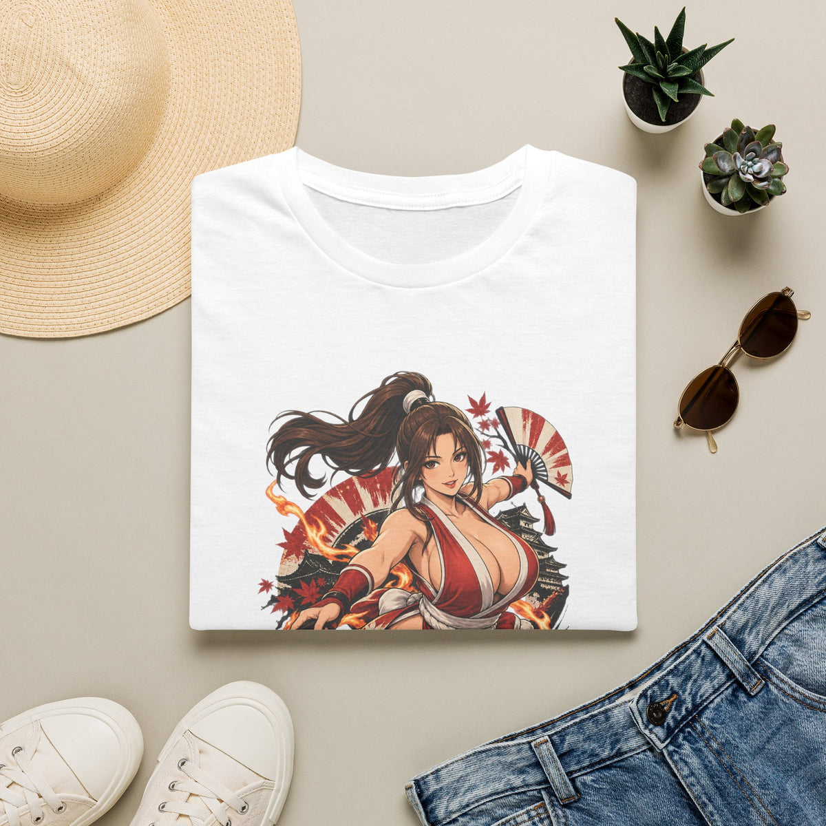 Mai Shiranui | Fatal Fury | Anime Style Pin up Girl Warrior T-Shirt