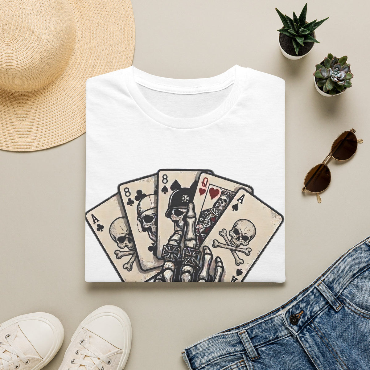 Dead Mans Hand Motorhead Inspired Poker / Gambler T Shirt