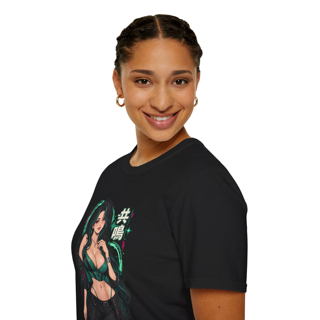Jade | Sexy Anime Pin Up Girl | Waifu Graphic T‑Shirt