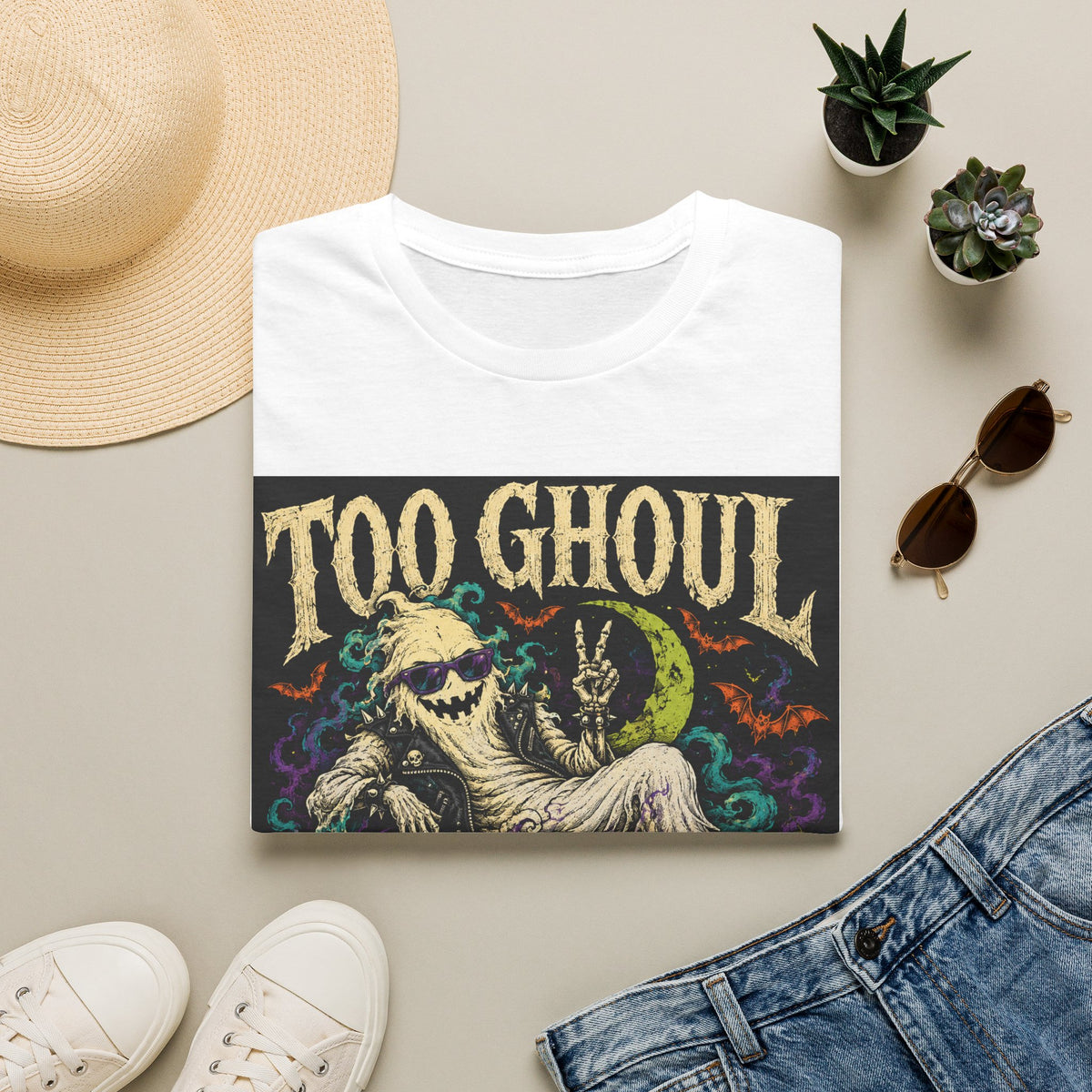 Too Ghoul For You T-Shirt — Retro Halloween Ghost Pumpkin Tee