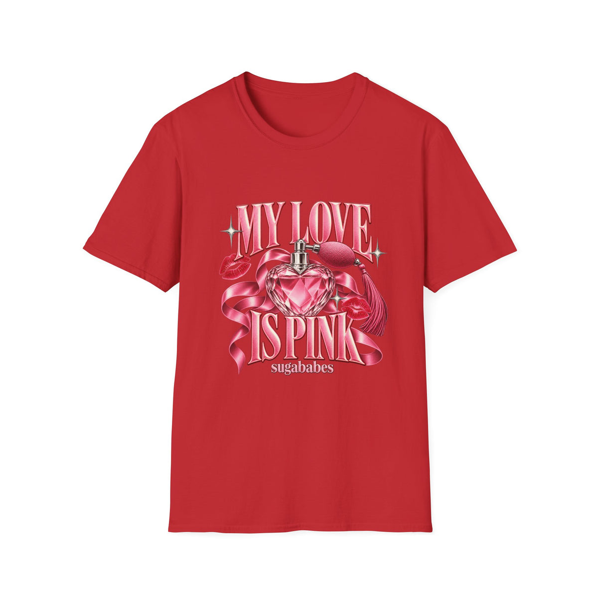 My Love Is Pink | Sugababes | Pink Heart Perfume Graphic T-Shirt