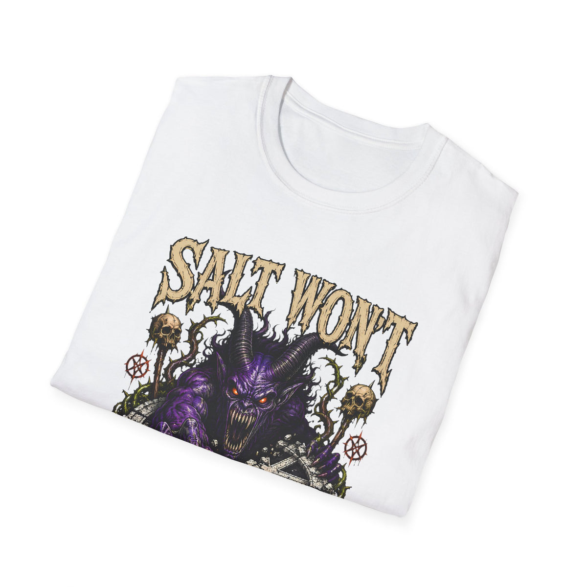 SALT WON'T SAVE YOU T-Shirt - Dark Demon Gothic Graphic Tee
